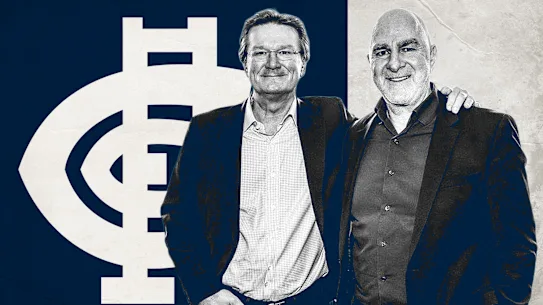 Les dirigeants de Carlton, le président Rob Priestley et le PDG Graham Wright.