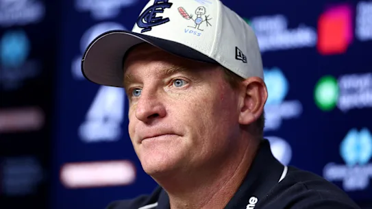 Michael Voss après le dernier fondu des Blues, cette fois contre North Melbourne.