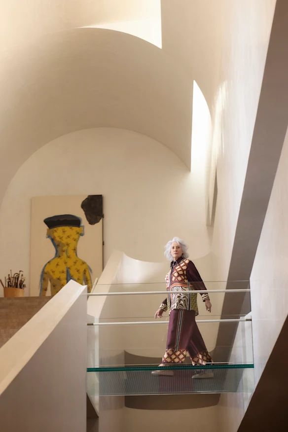 Chemise et pantalon en soie Alémais « Wilson ». Lecture 07 peinture de Li Shan.