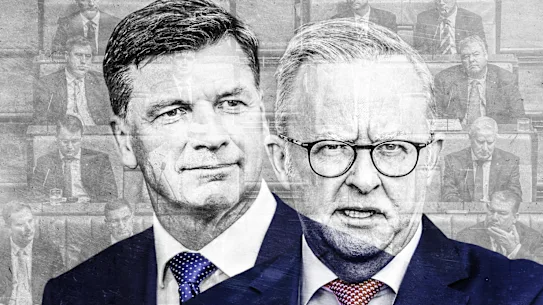 Un mauvais cas de soutien bipartisan… Le Premier ministre Anthony Albanese et le chef de l’opposition Angus Taylor.