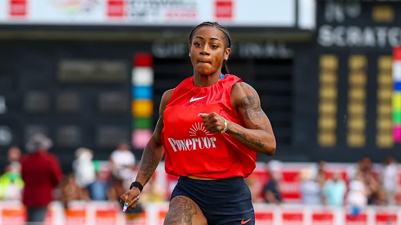 Une athlète olympique américaine remporte la course féminine après avoir perdu une longueur d'avance