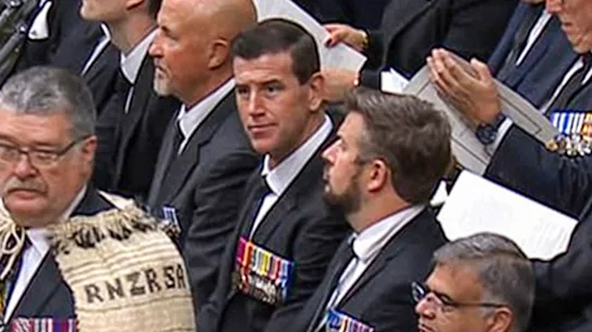 Ben Roberts-Smith aux funérailles nationales de la reine Elizabeth II. 