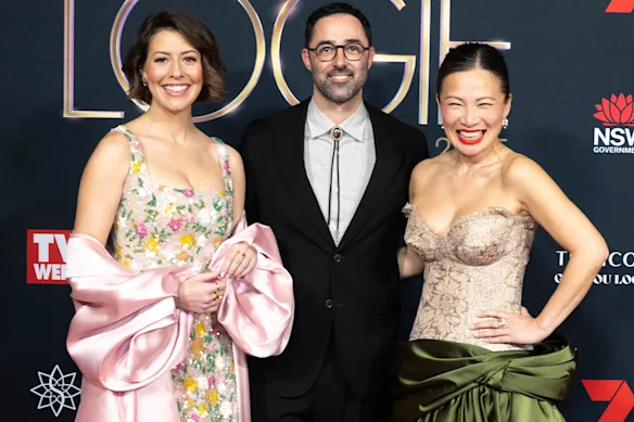 Sofia Levin, Andy Allen et Poh Ling Yeow aux Logies Awards de l'année dernière.