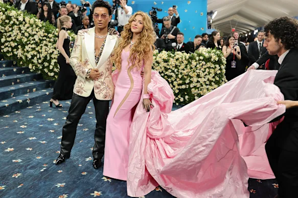 Avec la chanteuse Shakira au Met Gala 2025.