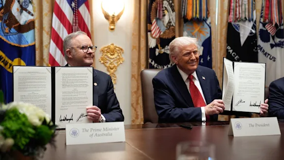 Anthony Albanese et Donald Trump ont signé l'accord sur les terres rares en octobre de l'année dernière.
