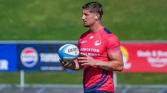 LAUTOKA, FIDJI - 11 AVRIL : Zac Lomax de la Western Force parcourt le terrain lors du neuvième match de Super Rugby entre Fijian Drua et Western Force à Churchill Park, le 11 avril 2026, à Lautoka, Fidji. (Photo de Pita Simpson/Getty Images)