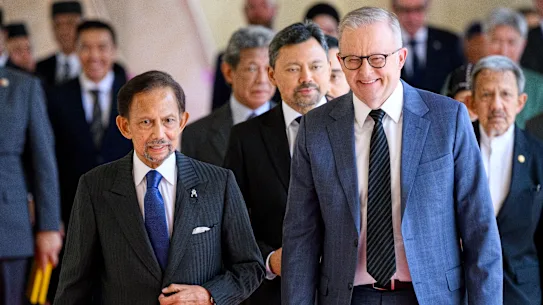 Sultan de Brunei Hassanal Bolkiah et Premier ministre Anthony Albanese.