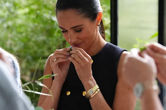 Meghan, duchesse de Sussex, participe à une séance de thérapie avec des patients lors de sa visite au Royal Children's Hospital.