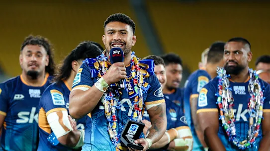 Ardie Savea a remporté le prix MVP du Super Rugby Pacific cette année à Moana Pasifika.