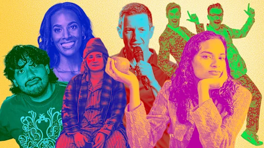 De gauche à droite : David Correos, Zainab Johnson, Laura Davis, Rove McManus, The Listies, Abby Govindan