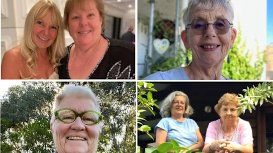 Composite de Sunday Life : Femmes âgées vivant ensemble. 