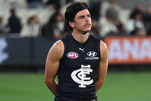 Elijah Hollands après la défaite contre les Magpies jeudi soir dernier.