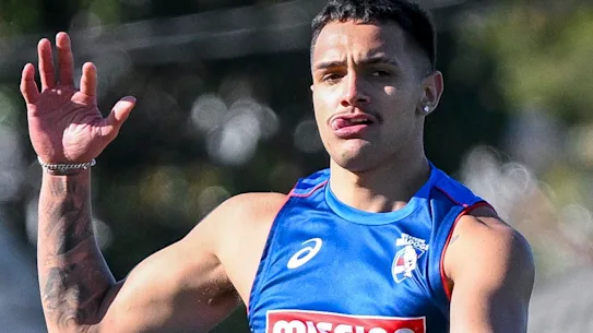 Jamarra Ugle-Hagan est revenu à l'entraînement des Bulldogs lundi.