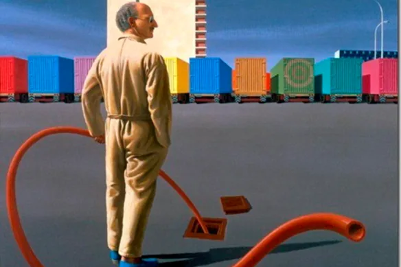 Portrait de David Malouf par Jeffrey Smart.