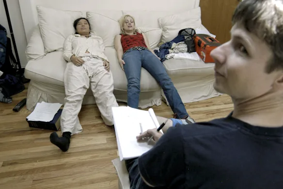 Mitchell sur le tournage de Shortbus.