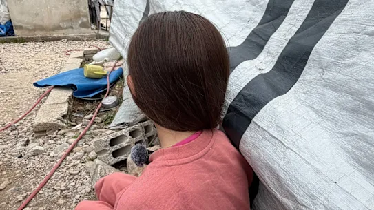 Aisiya, une jeune Australienne de neuf ans internée dans le camp d'al-Roj, en Syrie.