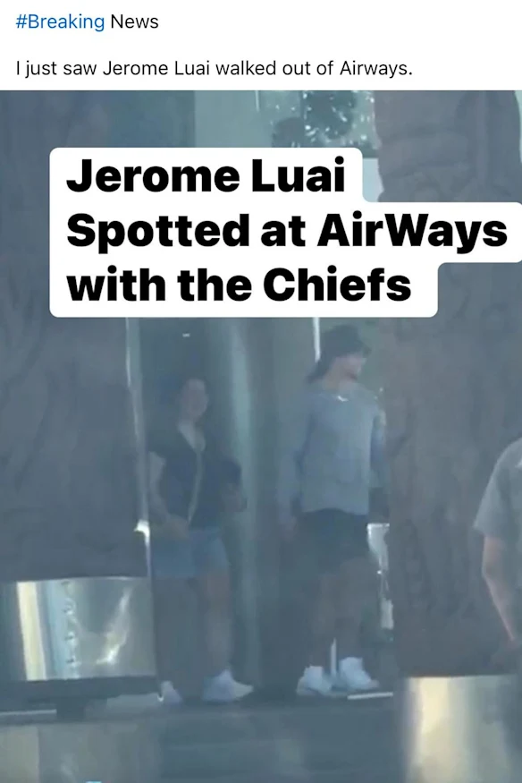 Une photo de Jarome Luai en Papouasie-Nouvelle-Guinée dimanche.