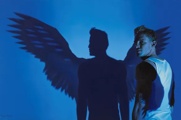 Kelly Maree peint l'artiste d'enregistrement Cody Simpson