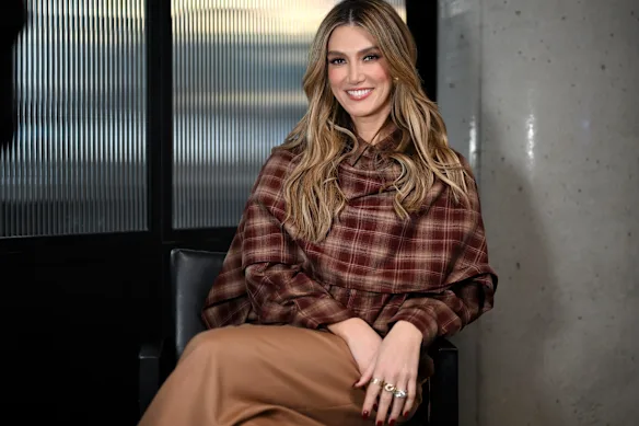 Delta Goodrem lors de sa tournée promotionnelle pré-Eurovision plus tôt ce mois-ci.