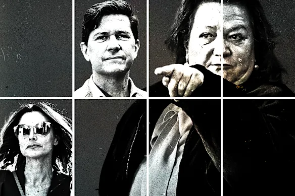 Bianca Hancock et son frère John (à gauche) sont depuis longtemps en désaccord avec leur mère, Gina Rinehart.