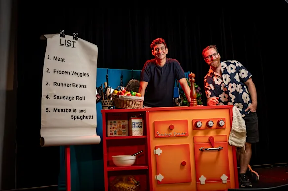 Jared Harford et Signor Baffo, alias Joshua Burton, sur le plateau.