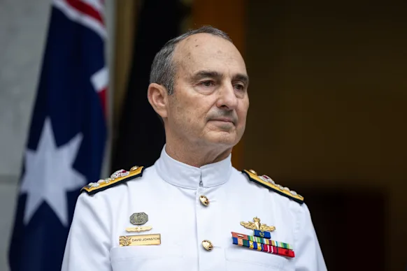 Amiral David Johnston, chef des forces de défense australiennes. 
