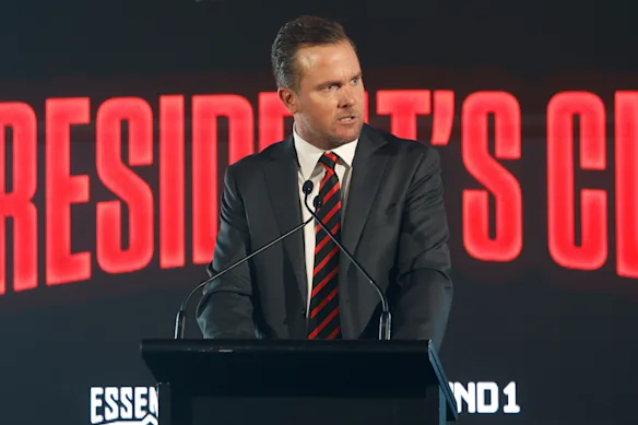 Le président d'Essendon et ancien joueur Andrew Welsh a fait une déclaration audacieuse.