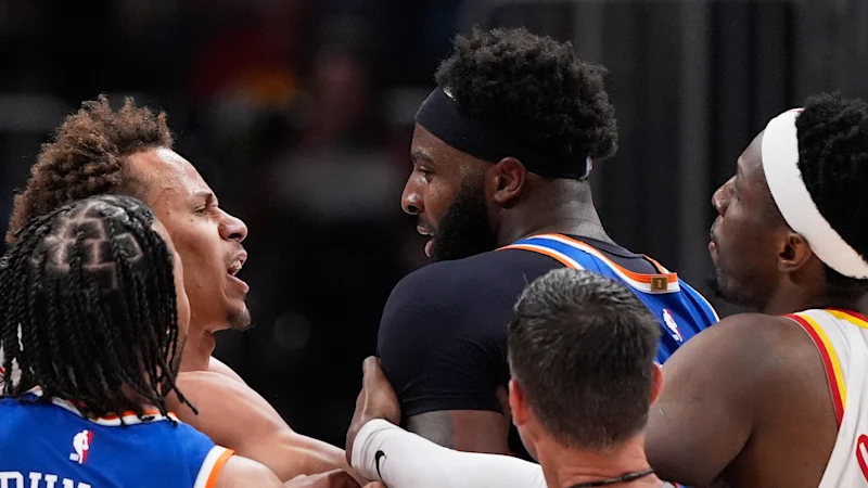 La star australienne du basket-ball Dyson Daniels expulsée après une violente bagarre lors de la défaite éclatante des Atlanta Hawks contre les New York Knicks
