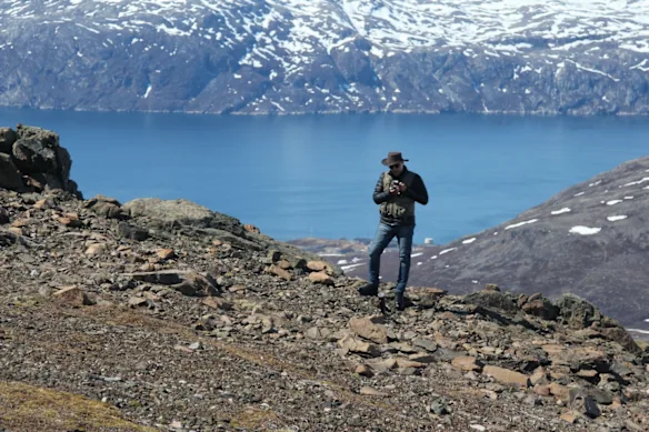 Carl Popal, président exécutif d'Eclipse Metals, au projet de terres rares Grønnedal de la société au Groenland.