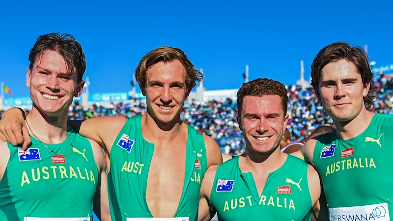 L'équipe australienne de relais égale le record national du 4x100 m, sans Gout Gout ni Eddie Nketia