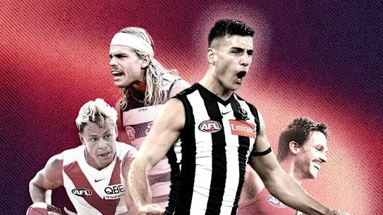 Stars du jeu : Isaac Heeney (Sydney), Bailey Smith (Geelong), Nick Daicos (Collingwood) et Noah Anderson (Gold Coast).