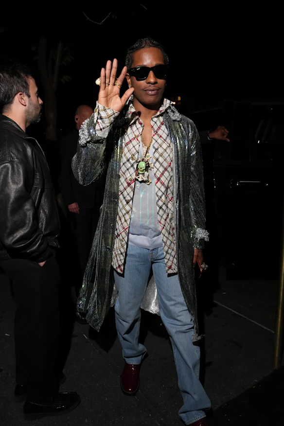 A$AP Rocky en Chanel à l'after-party du Met Gala. 