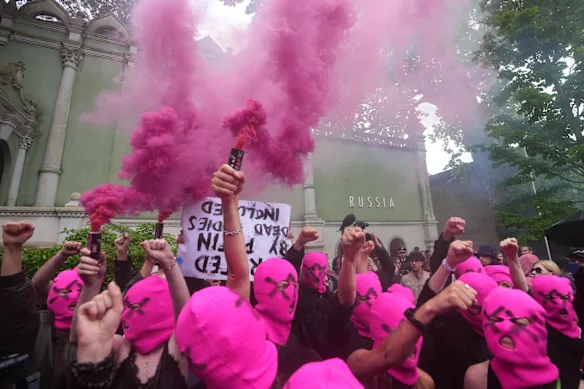 La manifestation à Venise mercredi.