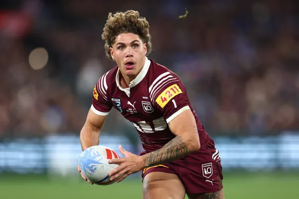 Reece Walsh en action pour le Queensland.