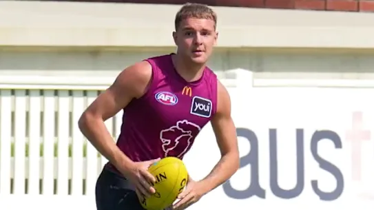 Koby Evans, footballeur des Lions de Brisbane.