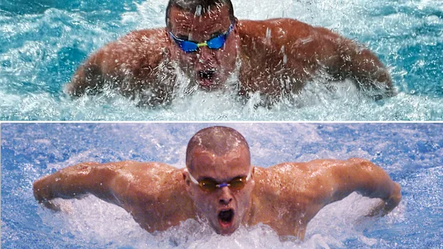 De temps en temps. Miller (ci-dessus) aux championnats de la semaine dernière, par rapport à 1996. 