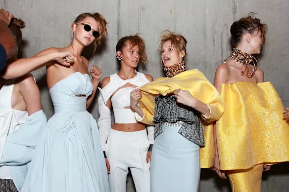 Le défilé Maticevski à la Fashion Week australienne en 2016, à Barangaroo. C'est son retour au calendrier officiel.