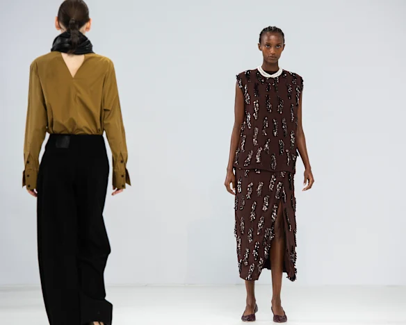 Les embellissements riches et les verts ternes ont touché les tendances de la collection organisée par Charlotte Hicks pour Esse Studios.
