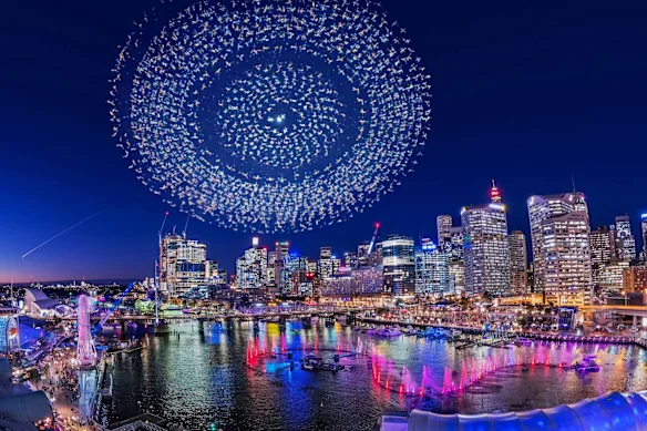 Tourbillon de drone lié aux étoiles.