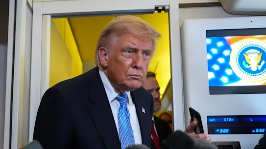 Le président Donald Trump a répondu aux questions à bord d'Air Force One à la suite de sa rencontre à enjeux élevés avec le président chinois Xi Jinping.