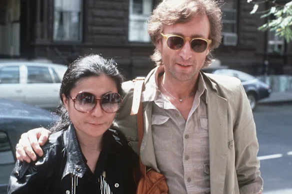 John Lennon et Yoko Ono à New York, 1980.