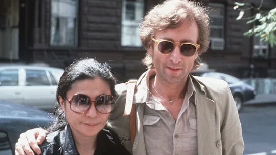 John Lennon et Yoko Ono à New York, 1980.
