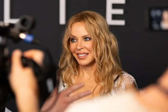 Kylie Minogue lors du lancement de sa série Netflix à Londres.