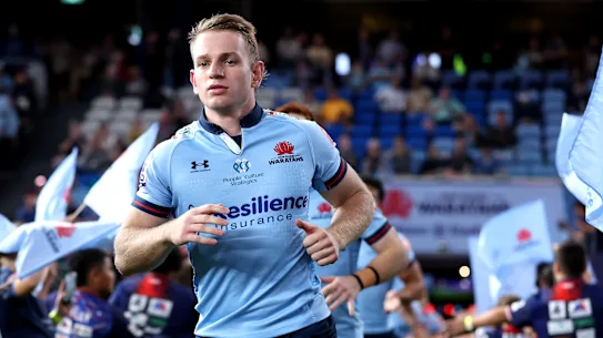 SYDNEY, AUSTRALIE - 01 MAI : Max Jorgensen des Waratahs s'épuise lors du match de Super Rugby 12 entre NSW Waratahs et Western Force au stade Allianz, le 01 mai 2026, à Sydney, en Australie. (Photo de Cameron Spencer/Getty Images)