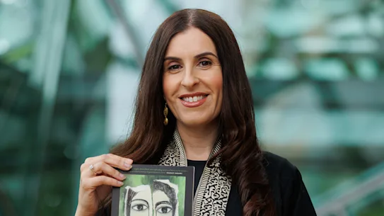 Randa Abdel-Fattah à la cérémonie des Victorian Premier's Literary Awards en février, où son roman Discipline a remporté le prix du public.