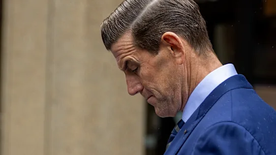 Ben Roberts-Smith, vu ici devant le tribunal l'année dernière, est en détention provisoire à Sydney, accusé de cinq chefs de crimes de guerre et de meurtre.