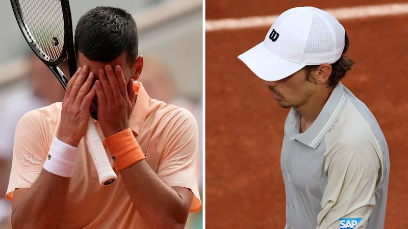 Novak Djokovic et Alex de Minaur éliminés du troisième tour de Roland-Garros par les jeunes Joao Fonseca et Jakub Mensik