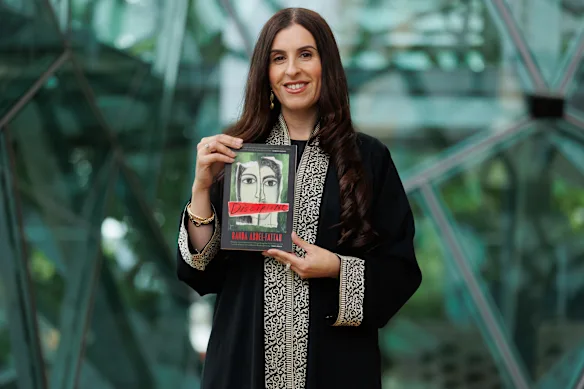Randa Abdel-Fattah à la cérémonie des Victorian Premier's Literary Awards en février, où son roman Discipline a remporté le prix du public.