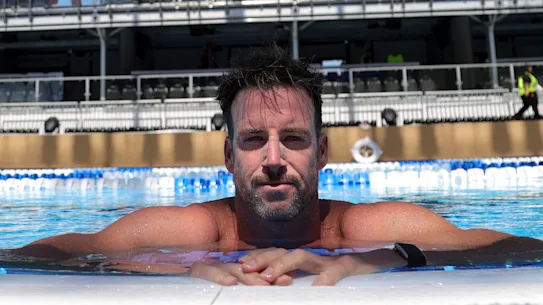 Le nageur australien James Magnussen avant les Enhanced Games de ce week-end à Las Vegas. 