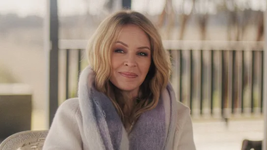 Kylie Minogue dans le documentaire Netflix, dans lequel elle révèle que son cancer est revenu en 2023.